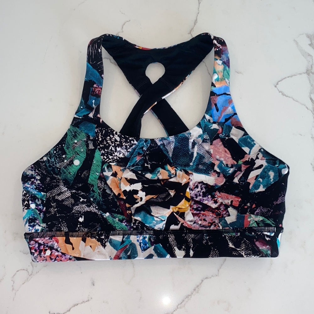 Lululemon Multi-color crisscross strap sports bra